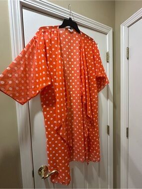 LuLaRoe Orange Polka Dot Top